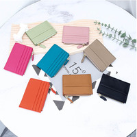 Dompet Koin Kulit Asli Grosir, Tempat Kartu, Logo Custom, Dompet Ramping dengan Resleting, Tempat Kartu Multifungsi untuk Pria Wanita