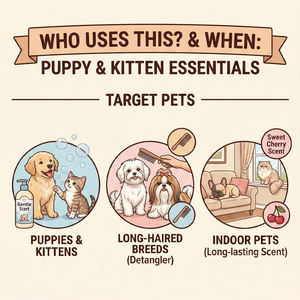 Shampoo e Balsamo 2-in-1 Ipoallergenico per Gattini e Cuccioli a Marchio Privato, Personalizzato, a Base Vegetale, per la Toelettatura degli Animali Domestici, Delicato Districante - Product Image 2