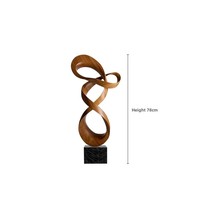 Sculpture abstraite en bois massif gravée, ornements décoratifs pour maison d'hôtes, club, hôtel, chambre modèle, salon, entrée, décoration artistique haut de gamme