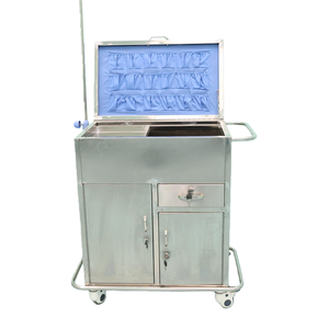 렉캉 B11 완전 밀폐형 스테인리스 4륜 이동식 의료 카트-잠금 가능한 소생 트롤리 의약품 캐비닛 - Product Image 5