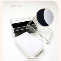 Boîte de présentation transparente pour pierres précieuses - Boîte de rangement en plastique anti-poussière avec séparateurs pour collection de gemmes