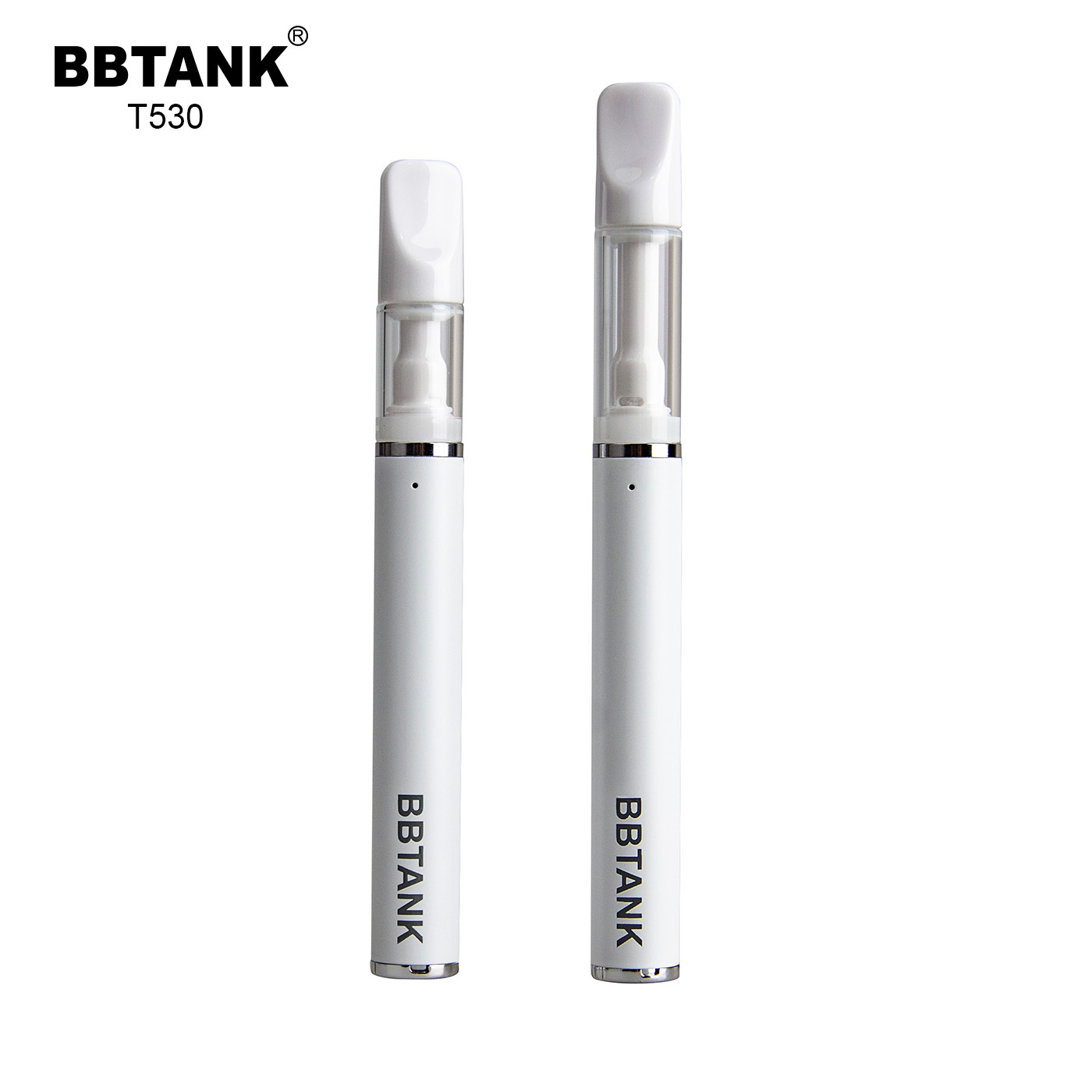 Белая портативная ручка-испаритель масла BBTANK T530 CBD стандарта Мичигана на заказ, полностью керамическая ручка-испаритель CBD 1 мл, картридж для вейпа 5 мл