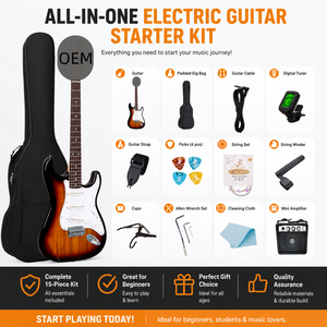 <span class=keywords><strong>Chitarra</strong></span> <span class=keywords><strong>Elettrica</strong></span> a 6 <span class=keywords><strong>Corde</strong></span> di Alta Qualità, Vendita all'Ingrosso, Colore Personalizzabile OEM, con Borsa e Accessori Completi - Product Image 1