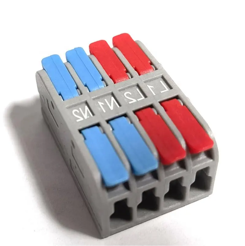 SPL 222 223 Compact Wire Wiring Connector Conductor Terminal Block with Lever 0.08-2.5mm quick splice connector
