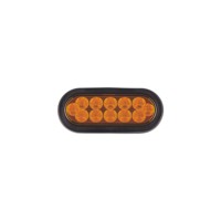 Feu arrière ovale KLT-LITE KW8018 de 6 pouces à 12 LED pour camion et remorque, avec fonctions d'arrêt, de clignotant et de recul, homologué SAE/DOT, étanche IP67