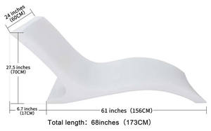 Chaise <span class=keywords><strong>de</strong></span> plage d'extérieur Hotel Clubhouse Poolside Lounge Chair Chaise <span class=keywords><strong>de</strong></span> plage gonflable en <span class=keywords><strong>plastique</strong></span> colorée pour paresseux - Product Image 6