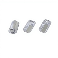 Mini moules à pain rectangulaires jetables en aluminium avec couvercles en plastique PET, qualité alimentaire, capacité 16 ml, pour la cuisson
