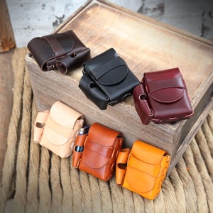 2023 nouvelle mode marron hommes Vintage en cuir de vachette véritable <span class=keywords><strong>étui</strong></span> <span class=keywords><strong>à</strong></span> cigarettes mince avec briquet en gros - Product Image 4
