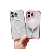 Étui d'aspiration magnétique de haute qualité pour iPhone série 11-16 Anti-chute à quatre coins pour téléphone housse en TPU souple