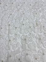 Dentelle élastique vintage blanche sexy pour mariée, motif floral, 100 % polyester, bordure brodée de 22 cm de large, soluble dans l'eau, pour chaussures - Vente en gros