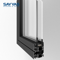 Ventana Abatible de Aluminio SAYYAS GR75-OW con Certificación CE, Ventilación de Alta Seguridad para Residencias