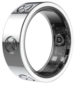 Anneau intelligent en acier inoxydable pour hommes et femmes, étanche IPX7, écran tactile, contrôle par application, suivi de la forme physique et du sommeil - Product Image 2