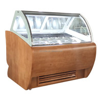 Vitrine Réfrigérée Verticale Populaire pour Crèmes Glacées, Congélateur Vitrine pour Crèmes Glacées et Gelatos, Congélateur Rapide Prix Usine