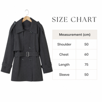 Veste trench décontractée en coton et élasthanne pour femme, douce, à double boutonnage, col à revers, épaules tombantes, longueur midi, printemps automne