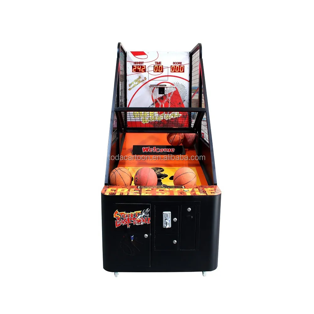 Toda 오락 농구 기계 총격사건 농구는 판매를 위한 전자 농구 굴렁쇠 아케이드 게임 기계를 기계로 가공합니다