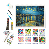 Kits de peinture diamant 5D DIY style impressionniste peints à la main pour adultes, peinture diamant complète, décoration murale moderne pour la maison