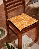 Handgefertigtes Gewebtes Kantha 15x15 Zoll Weiches Stuhlsitzkissen Blumenmuster 100% Baumwollfüllung für Esszimmer Bett Garten Küche Outdoor