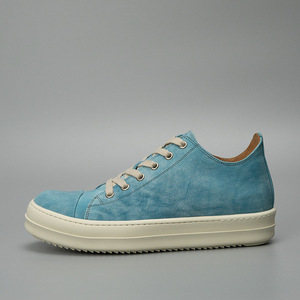 Zapatillas de estilo retro casual de cuero de alta gama para hombre y mujer, zapatos de plataforma bajos de cuero con un aspecto vintage. - Product Image 3