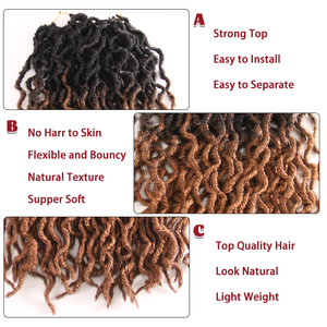 Capelli all'ingrosso Gypsy Curly Locs Crochet - Goddess Locs Sintetici da 18 Pollici con Punte Ondulate - Texture Yaki a 200% di Volume Pieno - Product Image 3