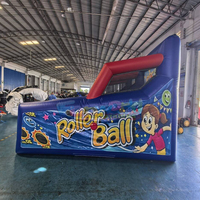 Jeux gonflables interactifs de sport d'équipe pour enfants, avec double ballon roulant, pour fêtes de carnaval en plein air