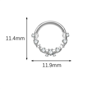 Pendientes de Aro de Titanio G23 con Circonita para Mujer, Joyería Corporal para Nariz, Septum, Cartílago y Labio - Product Image 6