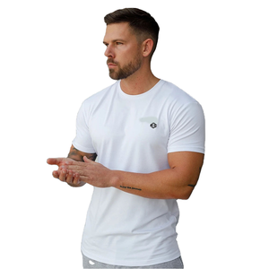 T-shirt Homme Personnalisé avec Logo sur le Devant, en Mélange Polyester/Coton, Écologique, Infroissable, Respirant, Séchage Rapide, Coupe Ample, Manches Longues - Product Image 1