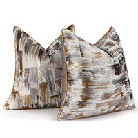 Housses de coussin d'oreiller Jacquard Leaf Designs de luxe 45 CM Nouveaux housses de coussin chaudes