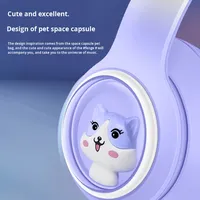 Audífonos Inalámbricos Akz-02, Nuevo Modelo, con Orejas de Gato Luminosas, Cancelación Activa de Ruido (ANC), Resistentes al Agua IPX-5, USB