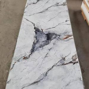 PVC大理石シートUVハイライトウォールボード室内装飾カーボンクリスタルバスルーム大理石代替シャワーウォールパネル - Product Image 4