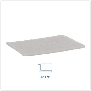 Boardwalk BWKN198 LD 6 pulgadas X 9 pulgadas Estropajo de Limpieza Ligero - Blanco, Hecho de Poliéster, para Uso Doméstico y Lavado de Platos, 20 Unidades por Caja B000BAT8PM - Product Image 4