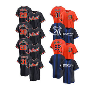 Venta al por Mayor <span class=keywords><strong>de</strong></span> Camisetas <span class=keywords><strong>de</strong></span> Béisbol Cosidas <span class=keywords><strong>de</strong></span> Alta Calidad 2026, Nuevas, del Equipo Americano <span class=keywords><strong>Detroit</strong></span>, Personalizadas con Todos los Jugadores, 28 Baez, 35 Verlander - Product Image 4