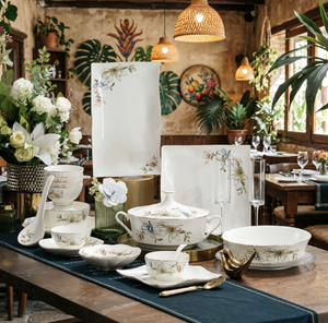 Service <span class=keywords><strong>de</strong></span> table européen en porcelaine fine <span class=keywords><strong>de</strong></span> style Sèvres, écologique, avec baguettes fines pour usage domestique - Product Image 3