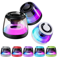 Altavoz Magnético con Espectáculo de Luces RGB, Altavoz BT Portátil con Soporte para Teléfono, Mini Altavoz Inalámbrico para el Hogar, Oficina y Escritorio