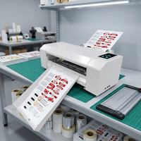 Cortadora de Etiquetas Autoadhesivas Qike FC350 A3 con Motor Automático para Hojas de Papel y Corte Digital de Precisión
