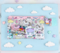 Ensemble de papeterie scolaire mignon, crayons de couleur, ensemble coloré de licorne, trousse à crayons, ensemble d'écriture, personnalisé pour enfants