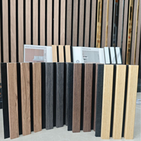 Panneaux acoustiques modernes en MDF à lattes de bois pour hôtels – Panneaux muraux personnalisables insonorisants