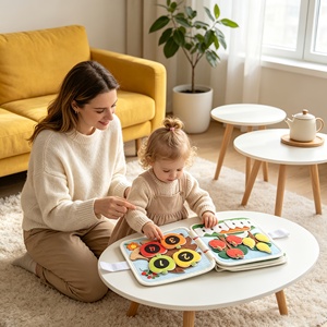 Livro de Atividades Montessori para Crianças Pequenas, Livro de Aprendizagem em Feltro, Brinquedo Educacional para Pré-escola, Quadro de Atividades para Presente de Aniversário Infantil - Product Image 3