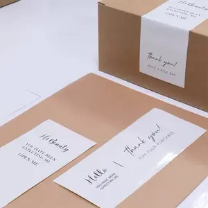 Pegatina autoadhesiva de papel, pegatina de embalaje personalizada para caja de papel/botella de bebidas