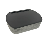 Bureau portable et durable en MDF pour tablette et ordinateur portable, avec rangement, porte-gobelet et fente multifonction, idéal pour l'apprentissage et l'utilisation au lit