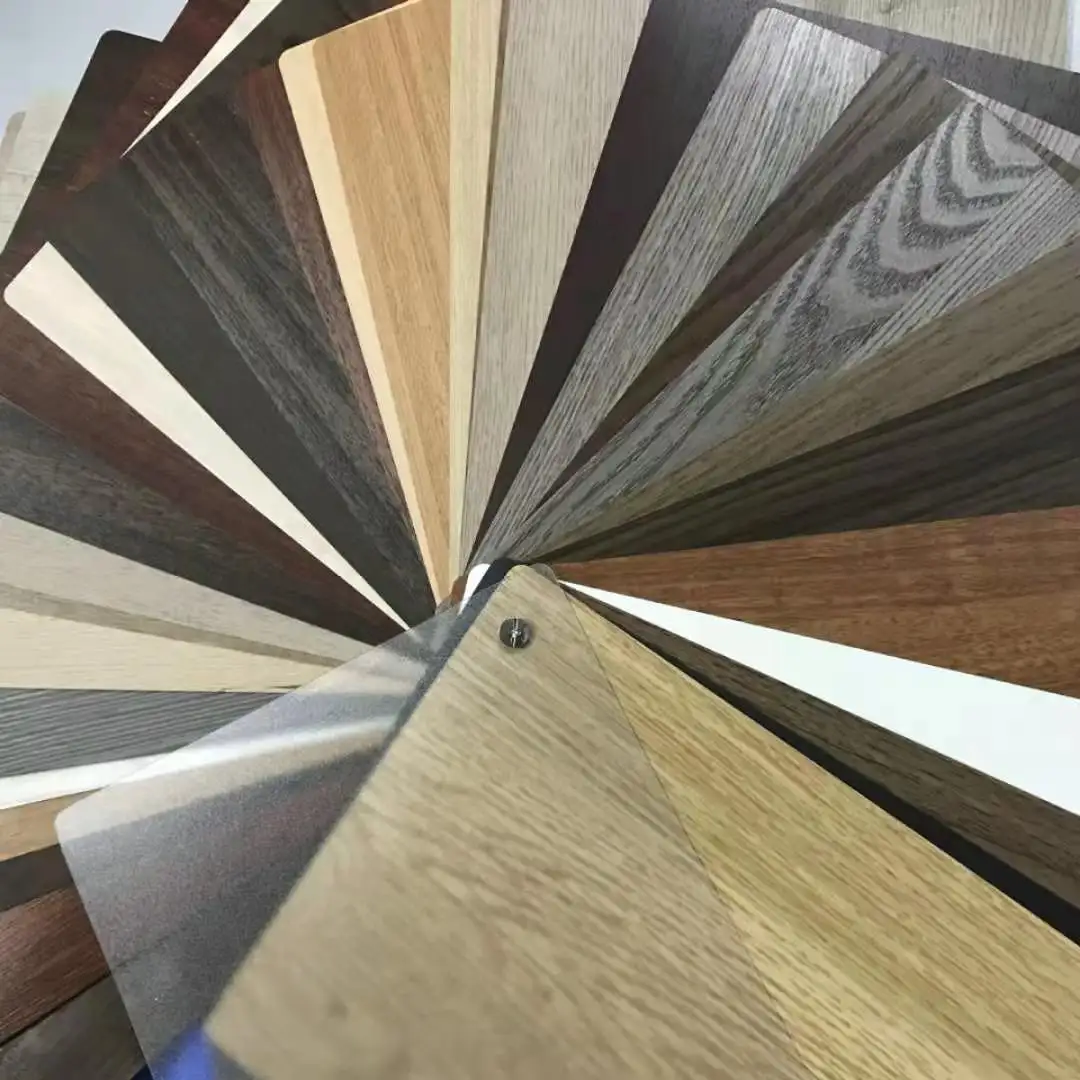 PVC Wooden Textured Decorative Foil Vinyl Not Self-adhesive Lamination Film For MDF/Furniture