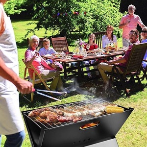 Mesa de banquete de Picnic al aire libre portátil, mesa de barbacoa plegable de 6 pies a 8 pies, Material de hierro, revestimiento en polvo para fiesta en el jardín, feria, Camping - Product Image 6