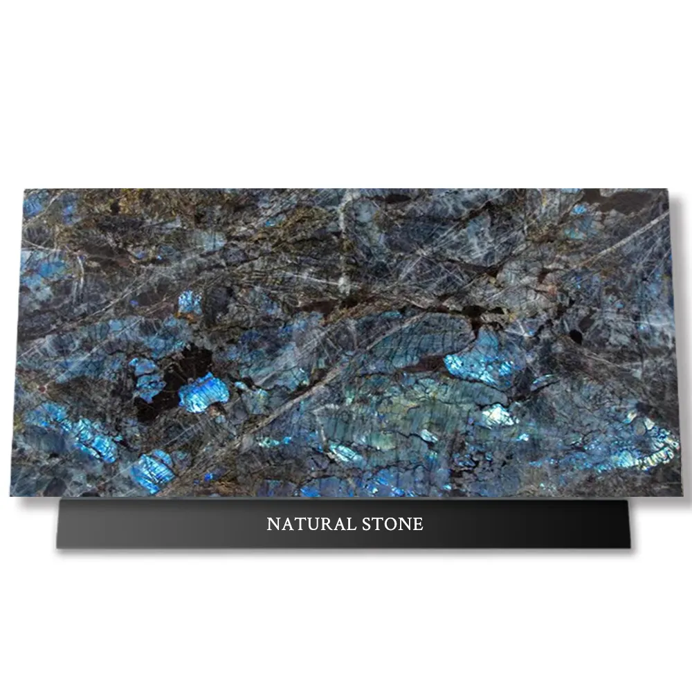 Piedra natural de granito azul de lujo para encimeras, piedra Natural de labradorita para hoteles, OEM/ODM, AST, gran oferta