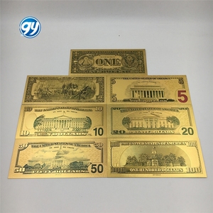 Ensemble de billets de banque américains en or 24 carats plaqué or, souvenir cadeau - Product Image 2