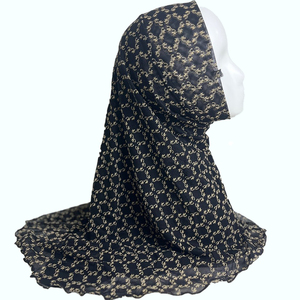 Châle Musulman En Mousseline <span class=keywords><strong>De</strong></span> Soie Jersey Floral Soie <span class=keywords><strong>De</strong></span> Medine Impression Léopard Mode Écharpe Malaisie Arabe Tube Instantané Amira Hijab - Product Image 3
