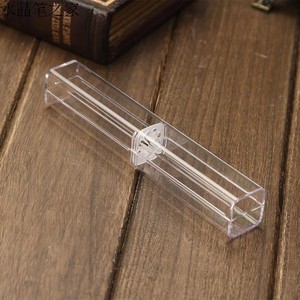 Holder Gift Crystal Pen Packaging Boxes Stationery Plastic Transparent Pen Case