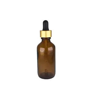 Modern Design Custom 10Ml 30Ml Etherische Olie Amber Zilver Goud Zwart Plastic Glazen Fles Dropper