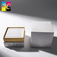 Boîte à bijoux personnalisée bicolore pour ranger bagues et boucles d'oreilles, vente en gros, carton rigide blanc et or, fermeture magnétique, emballage cadeau