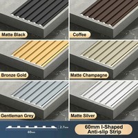 Bandes antidérapantes épaisses en alliage d'aluminium de 60 mm pour escaliers extérieurs, résistantes à l'eau, écologiques, durables, faciles à installer, pour surfaces inclinées