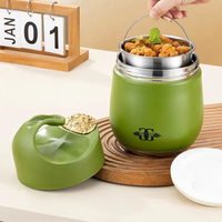 Nuevo Diseño de Termo de Acero Inoxidable para Alimentos Calientes y Fríos, Mantiene la Temperatura Durante Horas, Termo para Alimentos de 1.3L, Lonchera Aislada