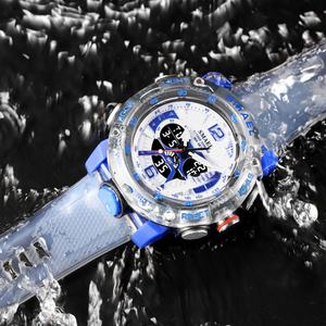 Reloj Deportivo SMAEL 8058 para Hombre, Elegante, Resistente al Agua 5ATM, Cronógrafo, Esfera Analógica-Digital, Luminoso, Alarma, Cronómetro - Product Image 3